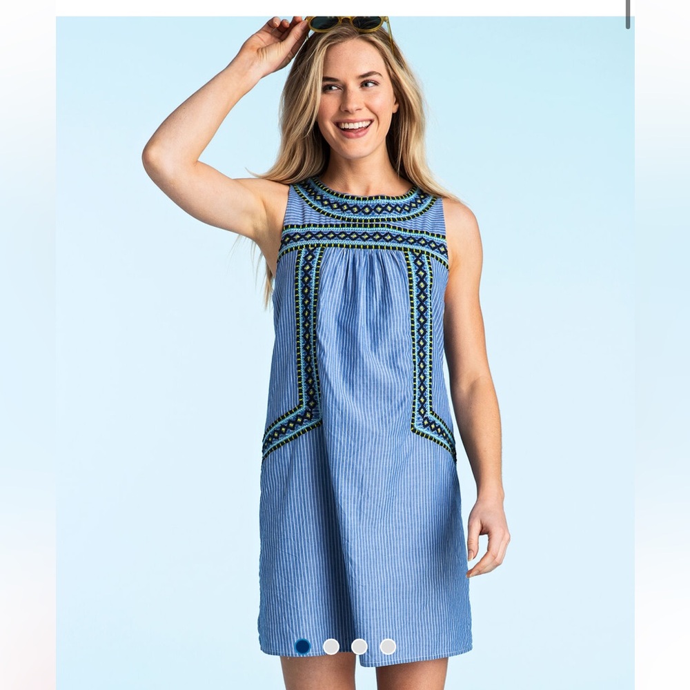Vineyard Vines Blue and Black Women's Dress